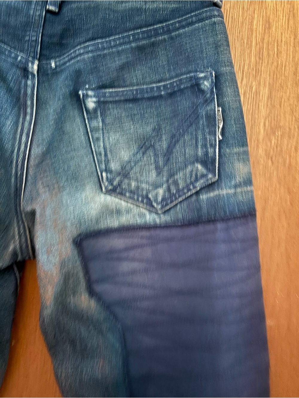 NEIGHBORHOOD Japan sz XS 28 Denim Blue Jeans Patchwork - Picture 6 of 15